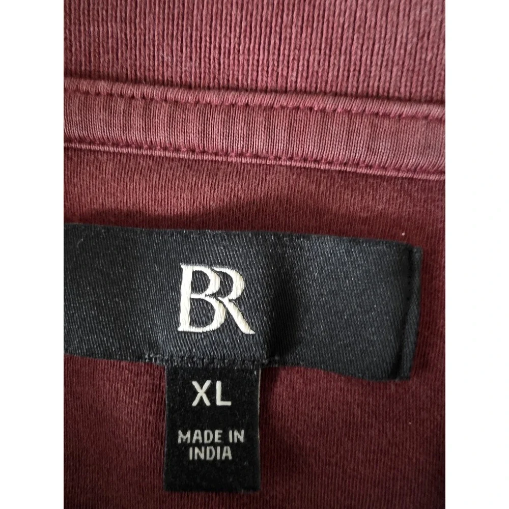 Banana Republic Polo Shirt XL Maroon Solid Short Sleeve Cotton Classic Casual